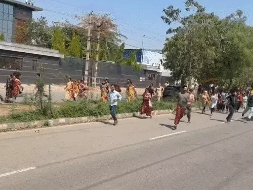 Gurugram lathicharge,