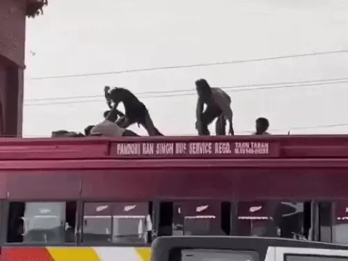Amritsar bus fight video