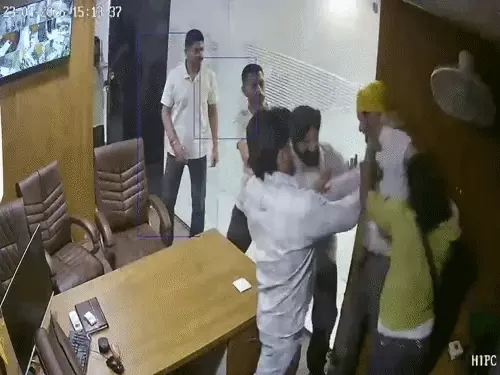 Jalandhar immigration office fight,