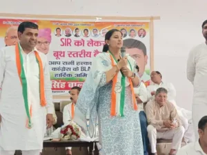 इसराना में कांग्रेस की बूथ लेवल बैठक, भाजपा सरकार पर साधा निशाना; श्वेता ढुल ने कर्ज और महंगाई का मुद्दा उठाया