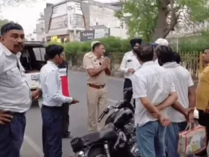 सिरसा में ट्रैफिक SHO से भिड़ा रिटायर्ड पुलिसकर्मी का पोता, बुलेट पर पटाखे बजाने को लेकर 40 हजार का चालान
