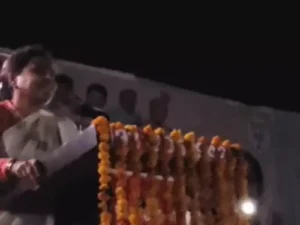 बहादुरगढ़ में BJP प्रदेशाध्यक्ष के कार्यक्रम के दौरान बिजली गुल, कार्यकर्ताओं ने मोबाइल टॉर्च जलाकर सुना संबोधन