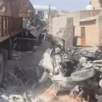 नागौर में भीषण सड़क हादसा, ट्रेलर ने कार को 50 फीट तक घसीटा; पति-पत्नी और बेटी की मौत