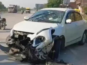 महम में कार की टक्कर से स्कूटी सवार की मौत: गांव लौटते समय हादसा, तीन बच्चों के सिर से उठा पिता का साया