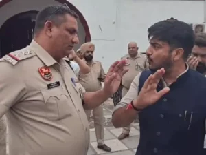 पंचकूला में SHO और BJP नेता के बीच तीखी बहस, रेहड़ियों को लेकर VIDEO वायरल; कार्रवाई को लेकर बढ़ा विवाद
