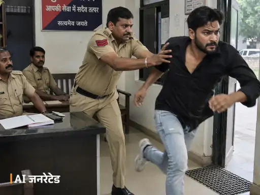 करनाल में पुलिसकर्मी को धक्का देकर PO फरार: बाथरूम जाने का बहाना बनाकर कमरे से निकला; दीवार फांदकर भागा
