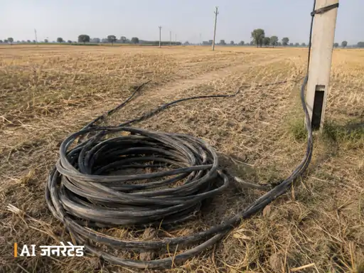 महेंद्रगढ़ में 9 किसानों के खेतों से केबल चोरी, ₹36 हजार का नुकसान; ग्रामीणों ने बढ़ाई पुलिस गश्त की मांग