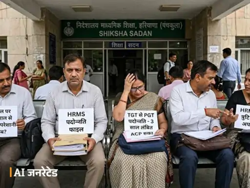 हरियाणा में HRMS पोर्टल बना शिक्षकों-लिपिकों का सिरदर्द: 3 साल से प्रमोशन अटका, ACP पर भी ब्रेक